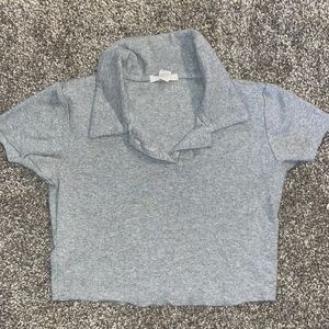 Collared Crop Top